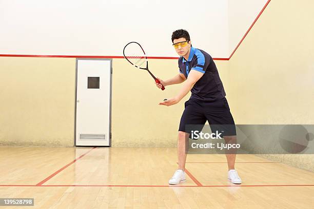 Squashspieler Mit Einem Ball Stockfoto und mehr Bilder von Sport - Sport, Squash, Aktivitäten und Sport