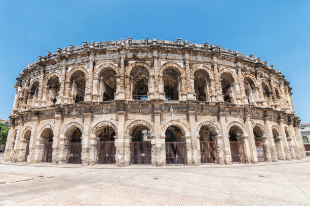 istock Roman monument in Nimes city 1395290116
