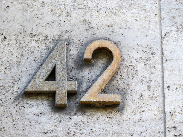 istock Metal home number on a wall 1395299736