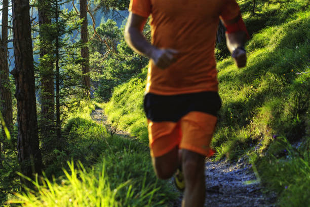istock Man trail running on mountain: the Dolomites 1395300712