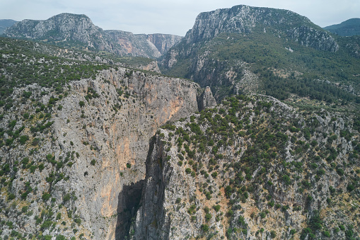 Landscape view of Saklıkent Canyon, Seydikemer, Muğla, Turkey