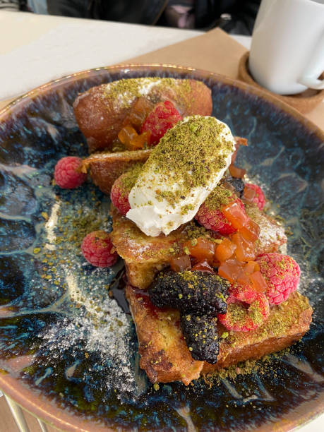 istock French Toast with Mascarpone Cheese and Berries at Cafe Restaurant. 1395310075