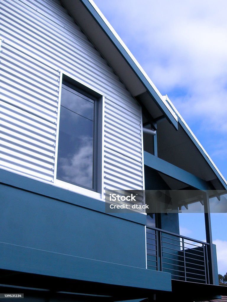 Moderne blue house - Lizenzfrei Aluminium Stock-Foto