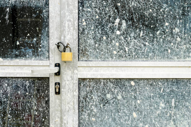 Key and lock frozen from winter storm