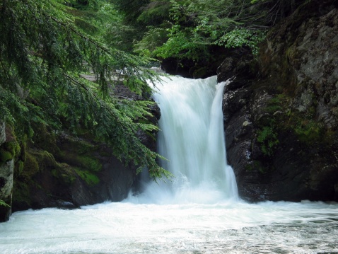 Picture of waterfall on along a nature trail