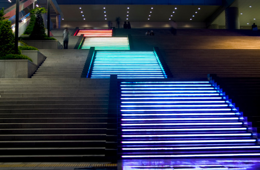 Stair leading to Yongsan, Train Station Seoul, South Korea