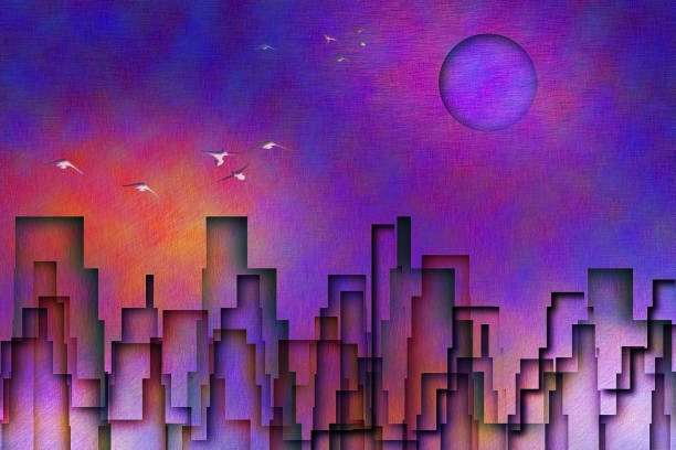 istock Abstract city silhouettes 1395315941