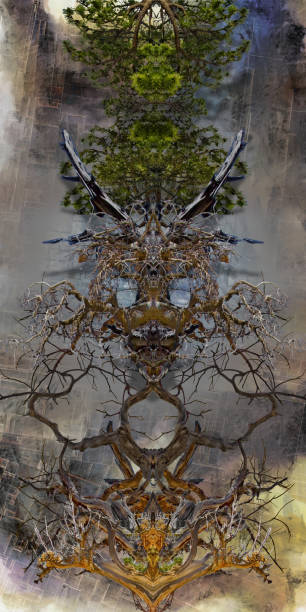istock Roots on abstract canvas. Pastel colors 1395315950