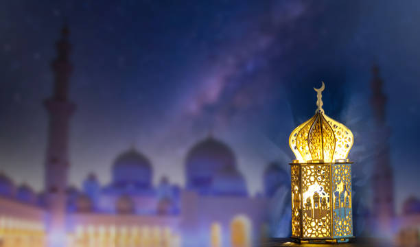 istock holy month Ramadan background with festive amp and mosque 1395317027