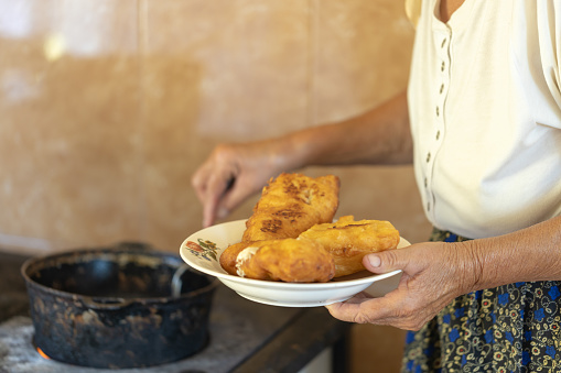 Cooking traditional romanian pies