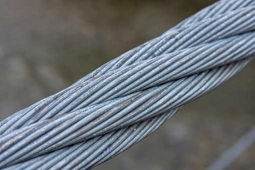 Close up of wire rope