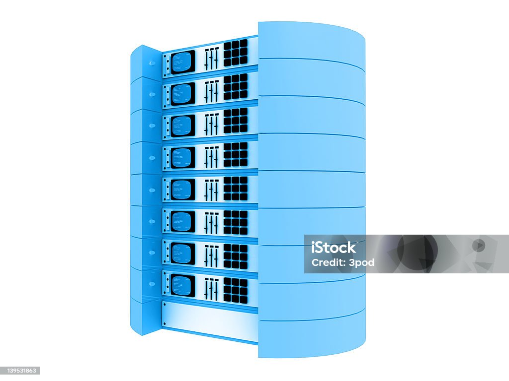 Azul 3d servidores - Royalty-free Azul claro Foto de stock