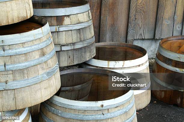 Wine Barrels Stock Photo - Download Image Now - Alcohol - Drink, Barn, Barrel