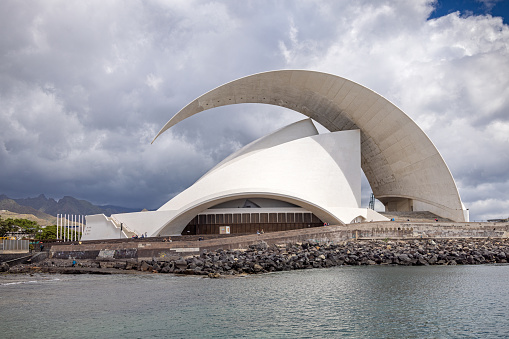 Auditorio de Tenerife is designed by the architect Santiago Calatrava (born 1951) and was finished in 2003 and are situated close to the harbor of Santa Cruz which is the main city on the Spanish Canary island Tenerife