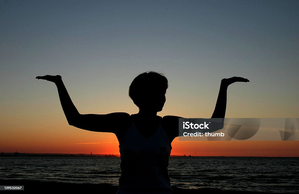 Sera yoga#2 - Foto stock royalty-free di Adulto