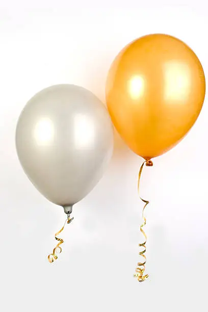 Gold and Silver Pearlised Balloons