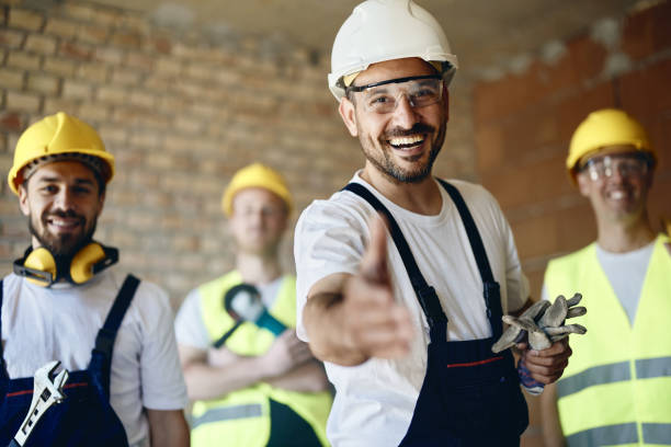 witamy na placu budowy! - maintenance engineer home improvement men manual worker zdjęcia i obrazy z banku zdjęć