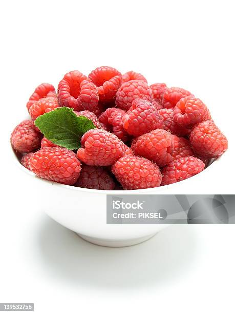 Bowl Of Raspberries Stock Photo - Download Image Now - Berry Fruit, Bowl, Colors
