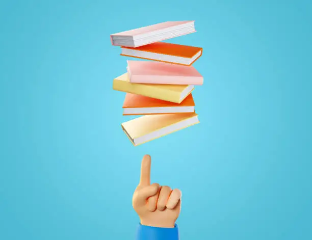 Photo of 3d books flying stack