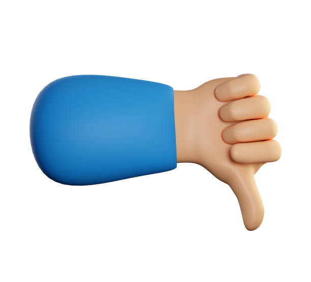 istock Human hand thumb down symbol with fingers gesture. 1395328577