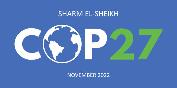 Climate summit COP 27 Sharm El-Sheikh in November 2022 Annual climate change conference COP 27 Sharm El-Sheikh in November 2022. International climate summit banner. Global Warming. Vector illustration number 27 stock illustrations