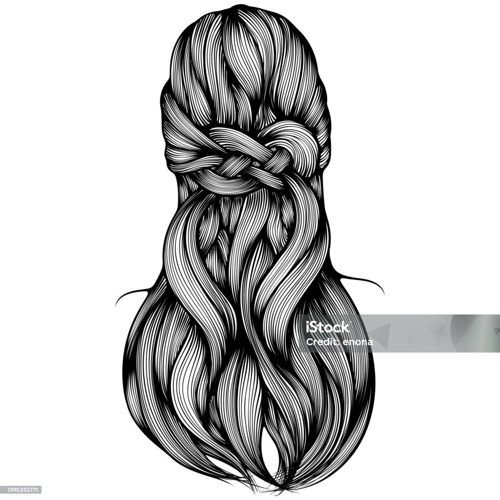 Hairstyle Knot Back View Line Art Stock Illustration - Download Image Now - Computer Graphic, Drawing - Art Product, Hair - iStock Hairstyle Knot Back View Line Art Stock Illustration - Download Image Now - Computer Graphic, Drawing - Art Product, Hair - iStock