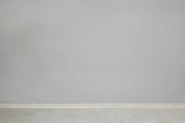 Empty interior with concrete wall and floor stock photo