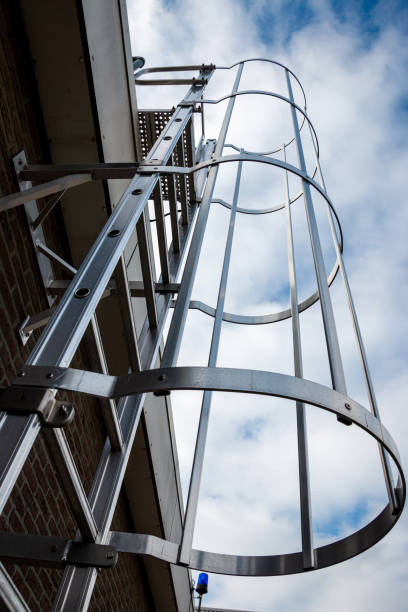 istock Industrial safety ladder or cage 1395335369