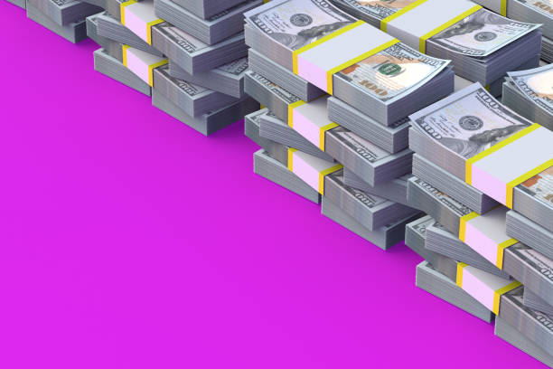 istock Stack of money. Payment of reparations. Damage compensation. Financial help. Budget planning. Customs duties. Attracting investment. Money management. Economic support. 3d render 1395335454
