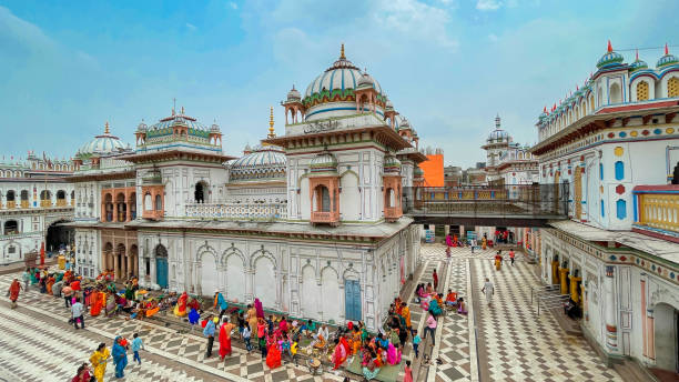janaki mandir to hinduska świątynia poświęcona bogini sicie: 22 kwietnia 2022 - janakpur, nepal - janakpur zdjęcia i obrazy z banku zdjęć
