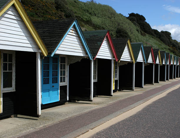 Beach Huts stock photo