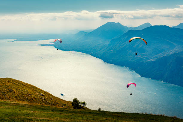 paragliding over Lake Garda in Italy