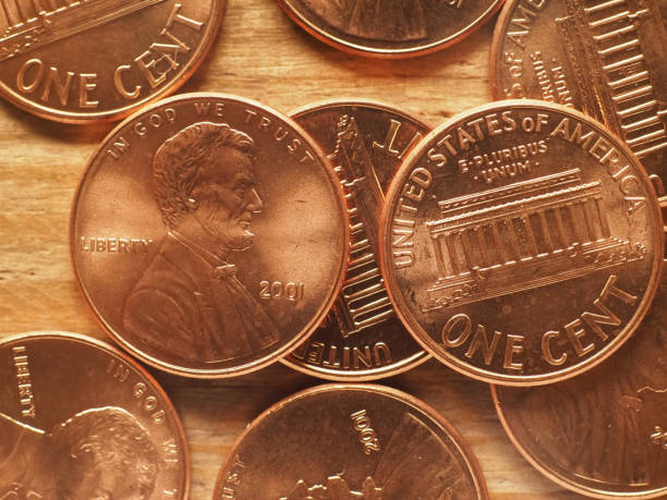 istock 1 cent coins, United States 1395342364