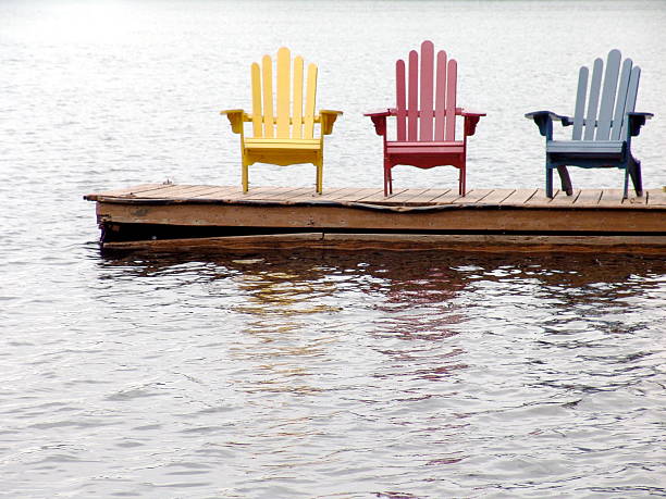 istock three happy Muskoka chairs 139534265