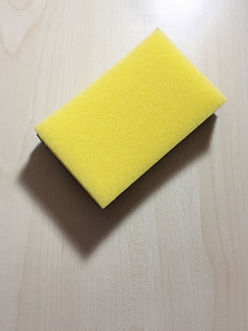 Sponge on white background.