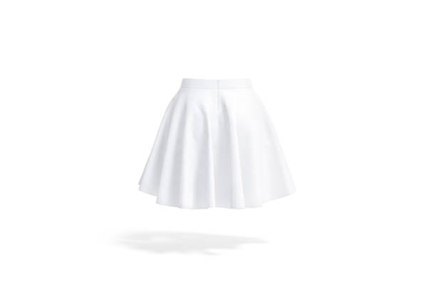 istock Blank white women mini skirt mockup, back view 1395342717