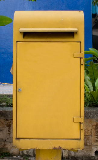 Yellow Post box.