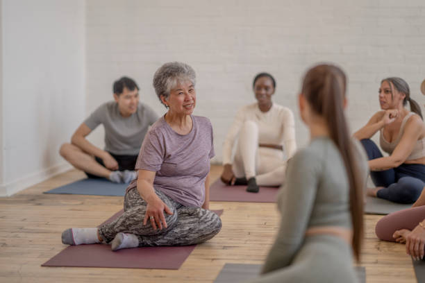 istock Taking a Break During Fitness Class 1395342965