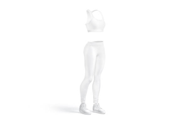 istock Blank white women sport uniform mock up, side view 1395343037