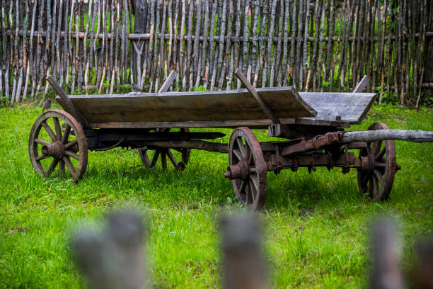 istock old vintage rustic wooden ancient cart carriage 1395343221
