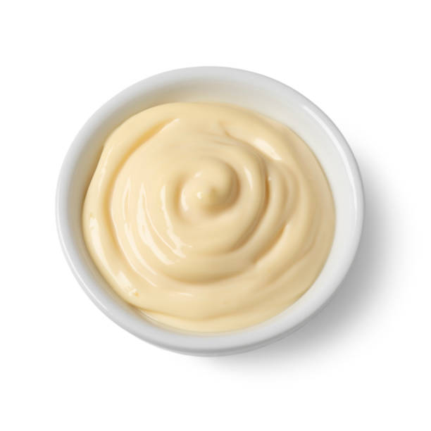 istock Bowl with Mayonnaise on white background 1395343230