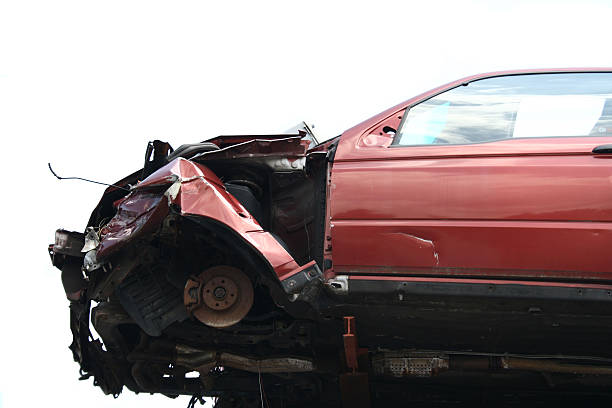 Crash cutout car stock photo