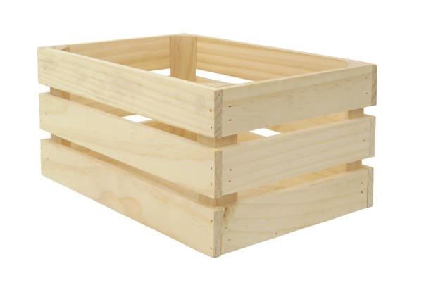 istock Wooden crate isolated on white 1395345288