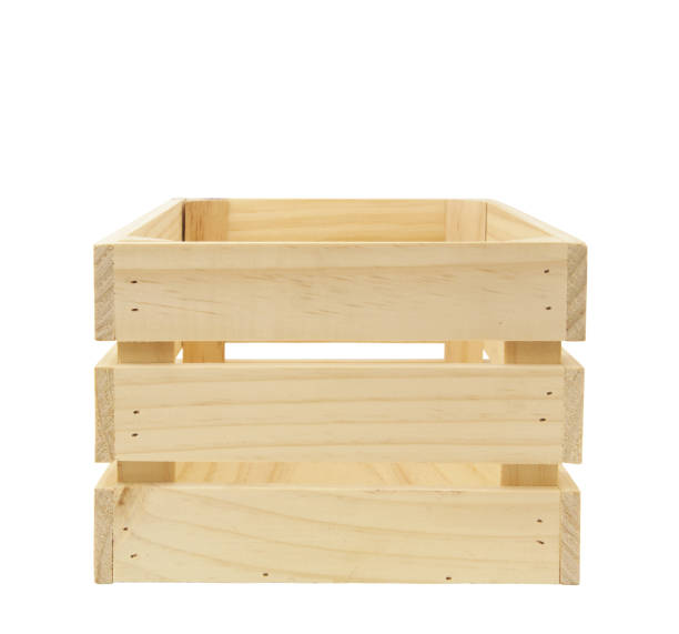 istock Wooden crate isolated on white 1395345313
