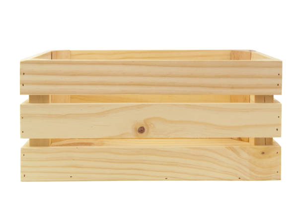 istock Wooden crate isolated on white 1395345356