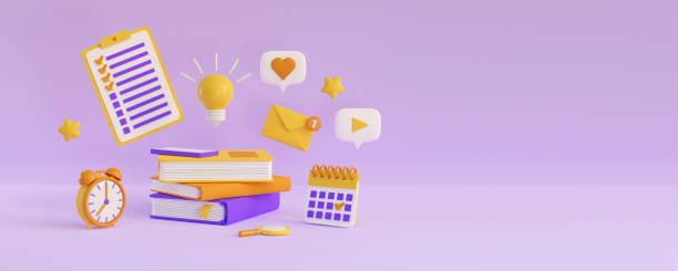 istock 3d education concept poster for university and school. 1395345373