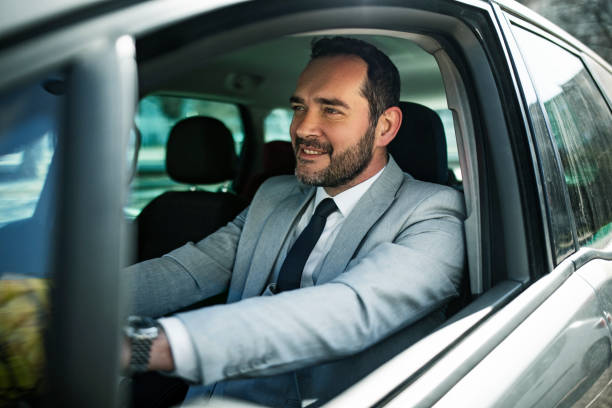 istock Businessman in traffic 1395345975