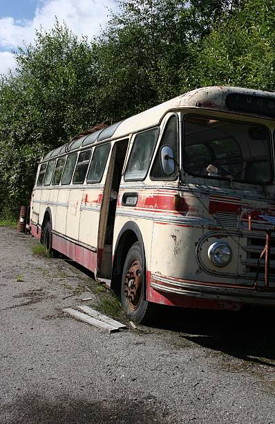 Deserted bus stock photo