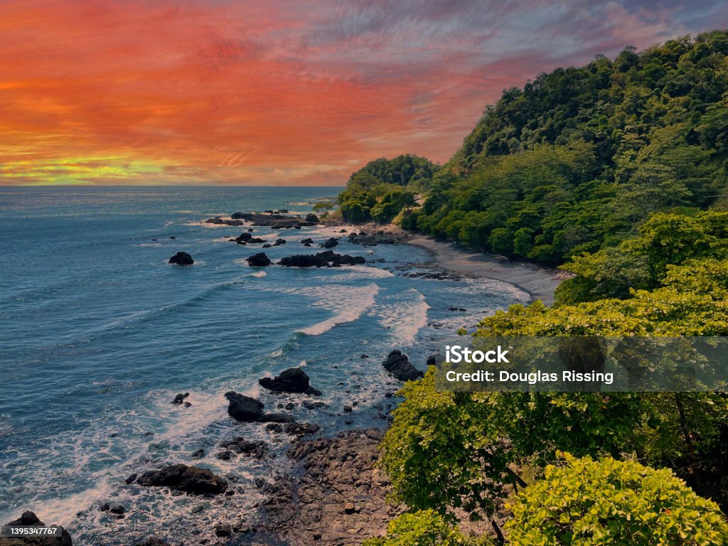 Coastline & Beach - Manuel Antonio National Park, Costa Rica Costa Rica Stock Photo