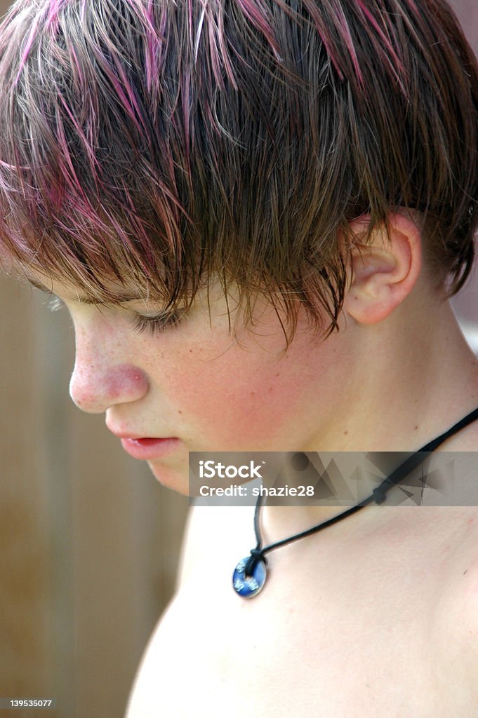Teen Boy Profile Stock Photo - Download Image Now - Highlights - Hair,  Human Hair, Pink Color - iStock